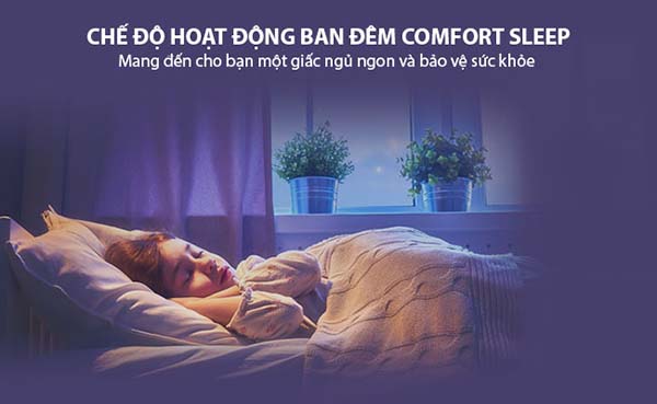 Máy lạnh Toshiba Inverter 2.5 HP RAS-H24E2KCVG-V - Chế độ hoạt động ban đêm Comfort Sleep
